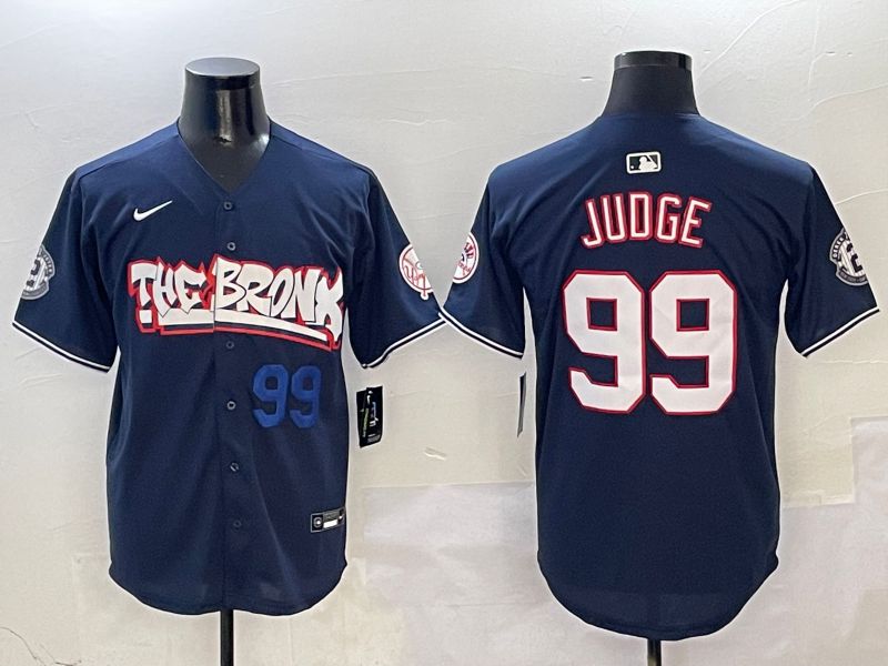 Men New York Yankees #99 Judge Drak Blue four generations Joint Name 2025 Nike MLB Jersey style 4111->new york yankees->MLB Jersey